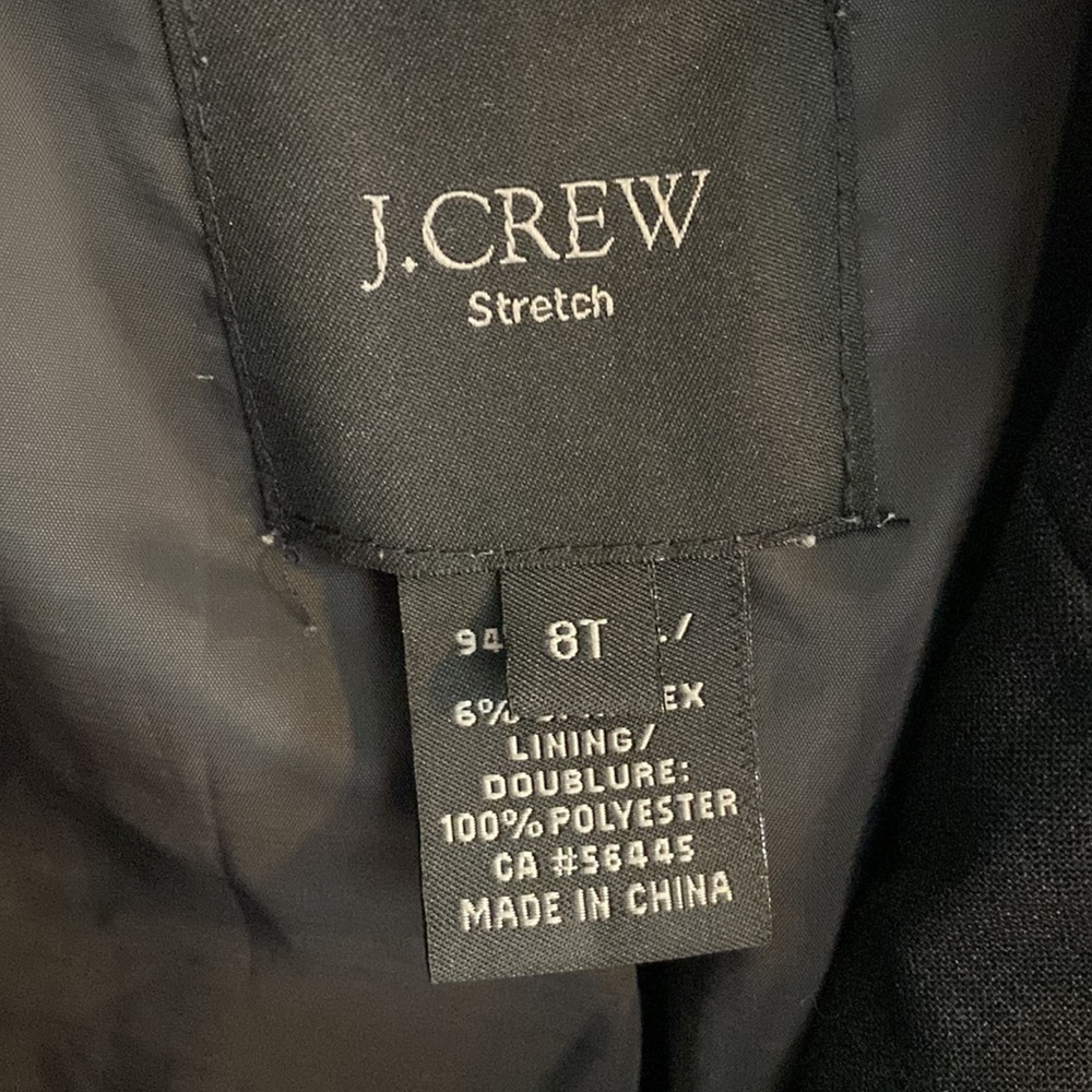 J Crew Charcoal Blazer EUC Size 8 Tall Bi Stretch - Picture 3 of 11